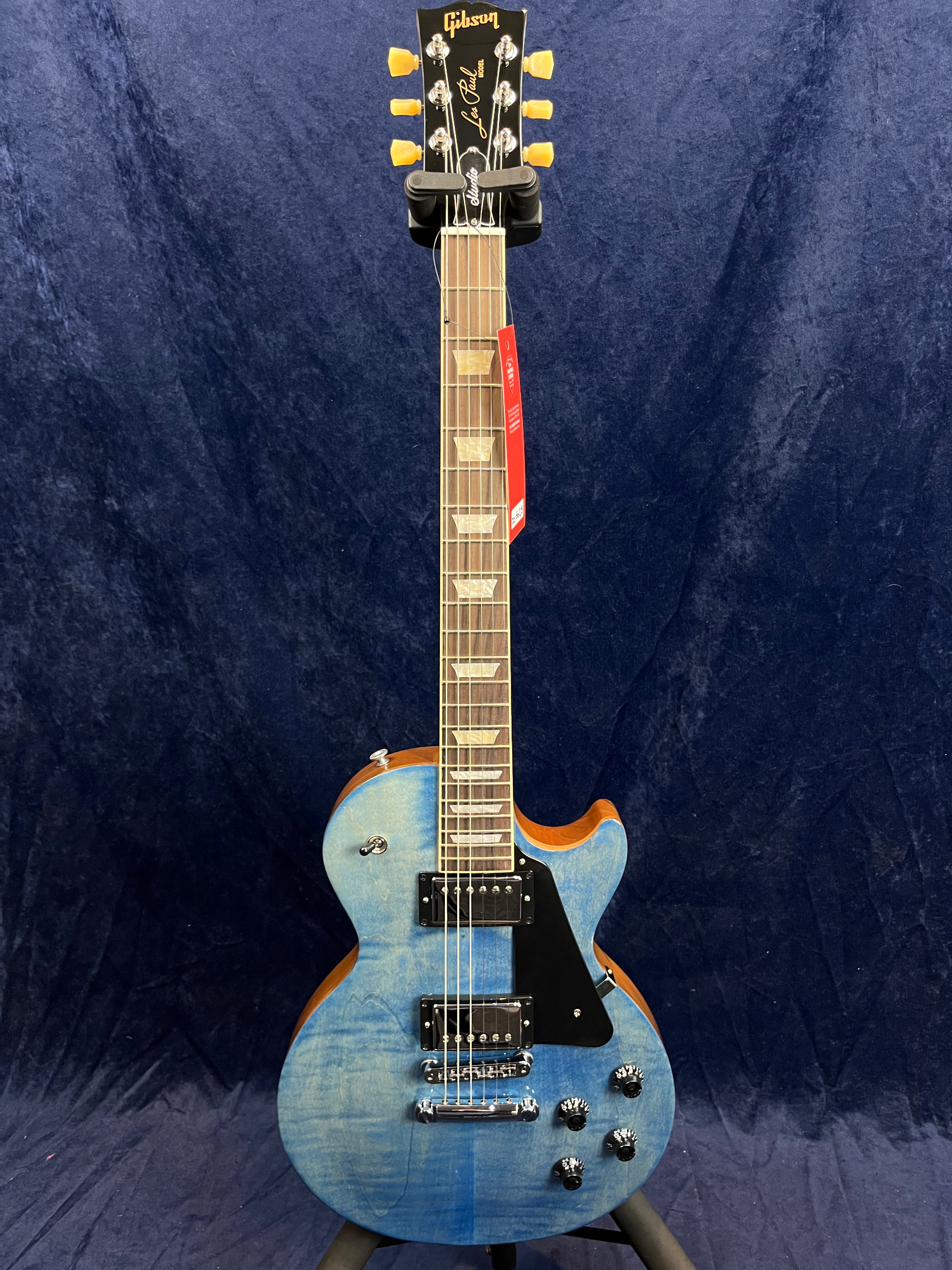 Gibson Les Paul Studio Figured Electric Guitar in Ocean Blue