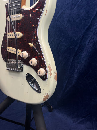 Patina PS-6 S-Type Electric Guitar in White Relic