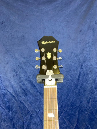 Epiphone Noel Gallagher Riviera Semi-Hollow in Dark Wine Red with Hard Case