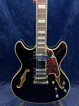 D'Angelico Premier DC Semi-Hollow Electric in Black Pre-owned