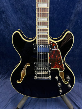 D'Angelico Premier DC Semi-Hollow Electric in Black Pre-owned