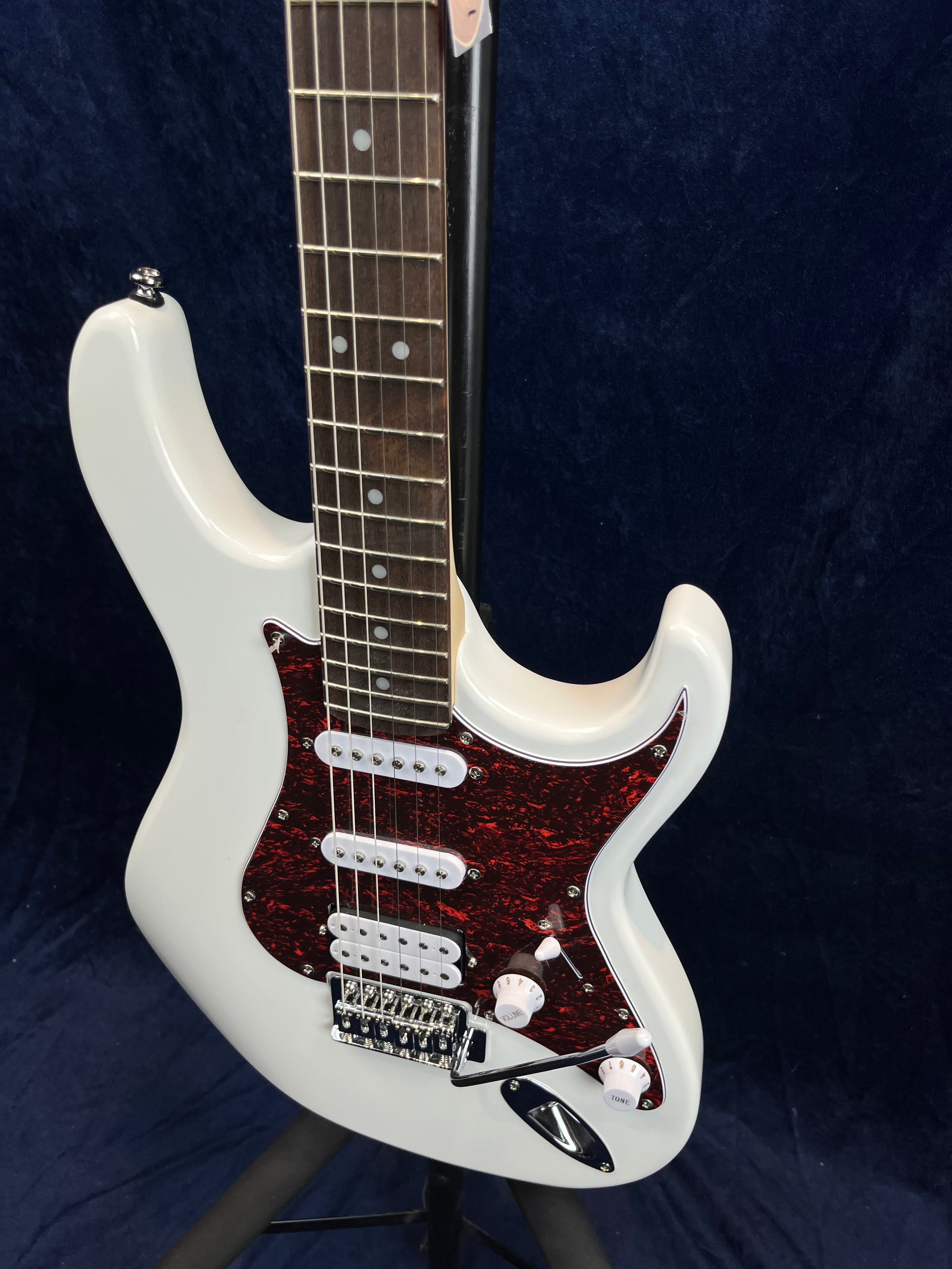 Cort G115SE HSS Electric Guitar in White