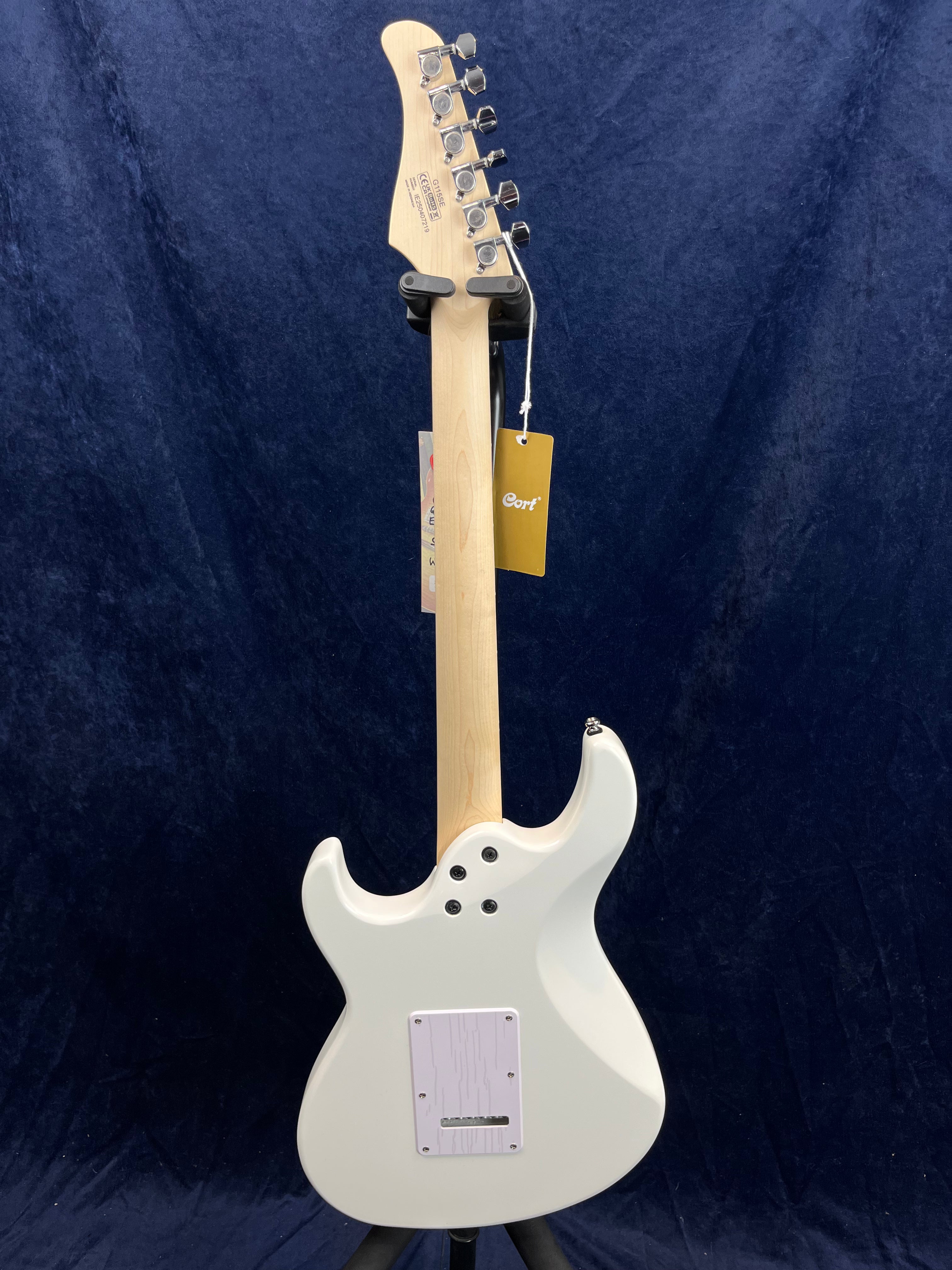 Cort G115SE HSS Electric Guitar in White