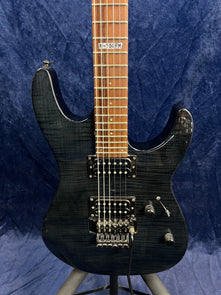 LTD M-100FM Floyd Rose Electric Guitar in See-Thru Black Pre-owned