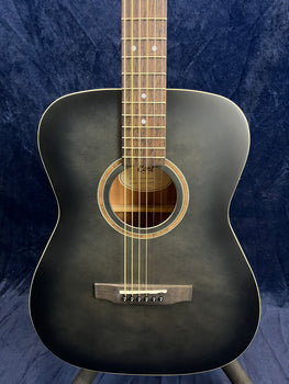 Cort AF550 Concert Acoustic Guitar in Open Pore Black