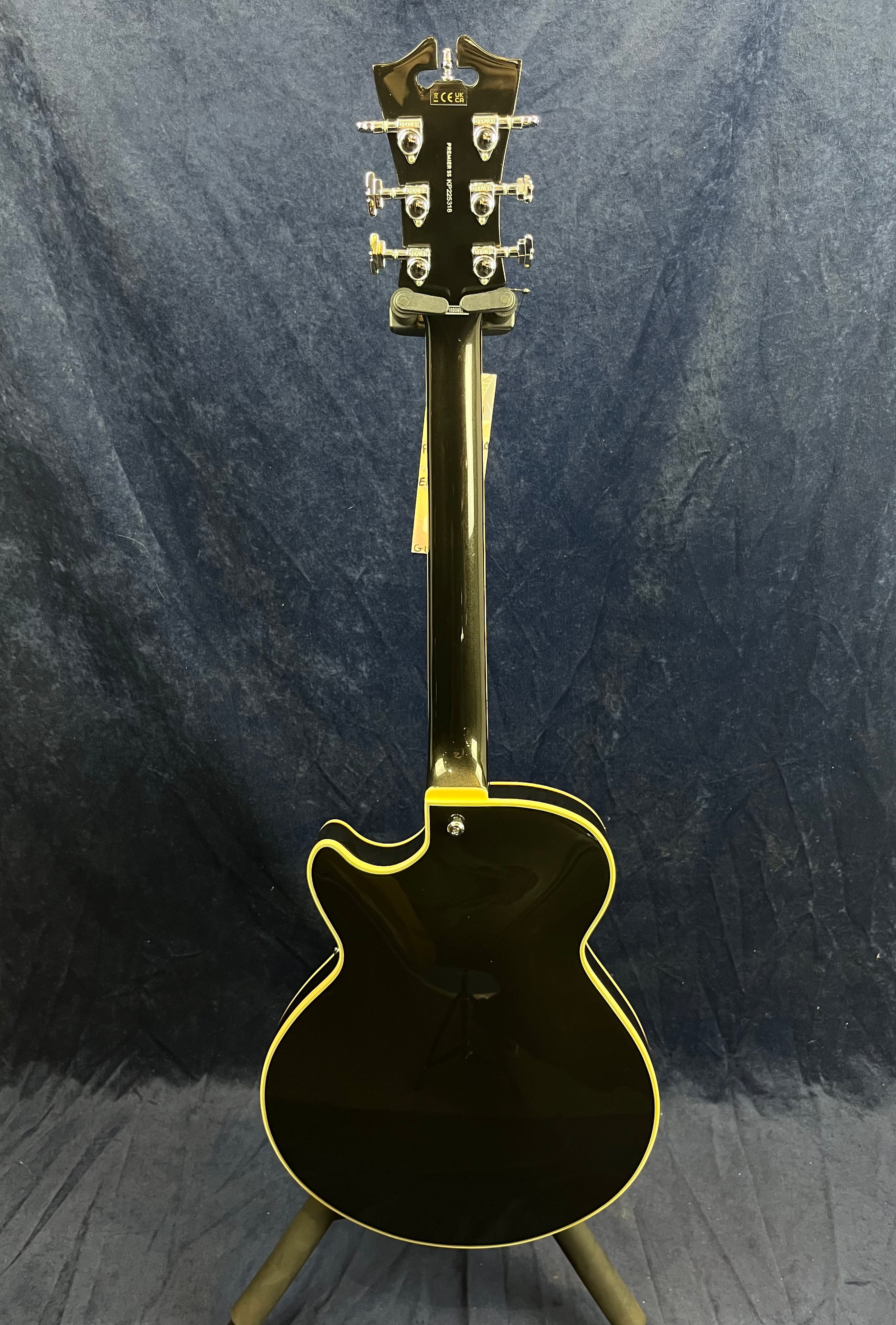 Guitare électrique D'Angelico Premier SS noire (produit déclassé)