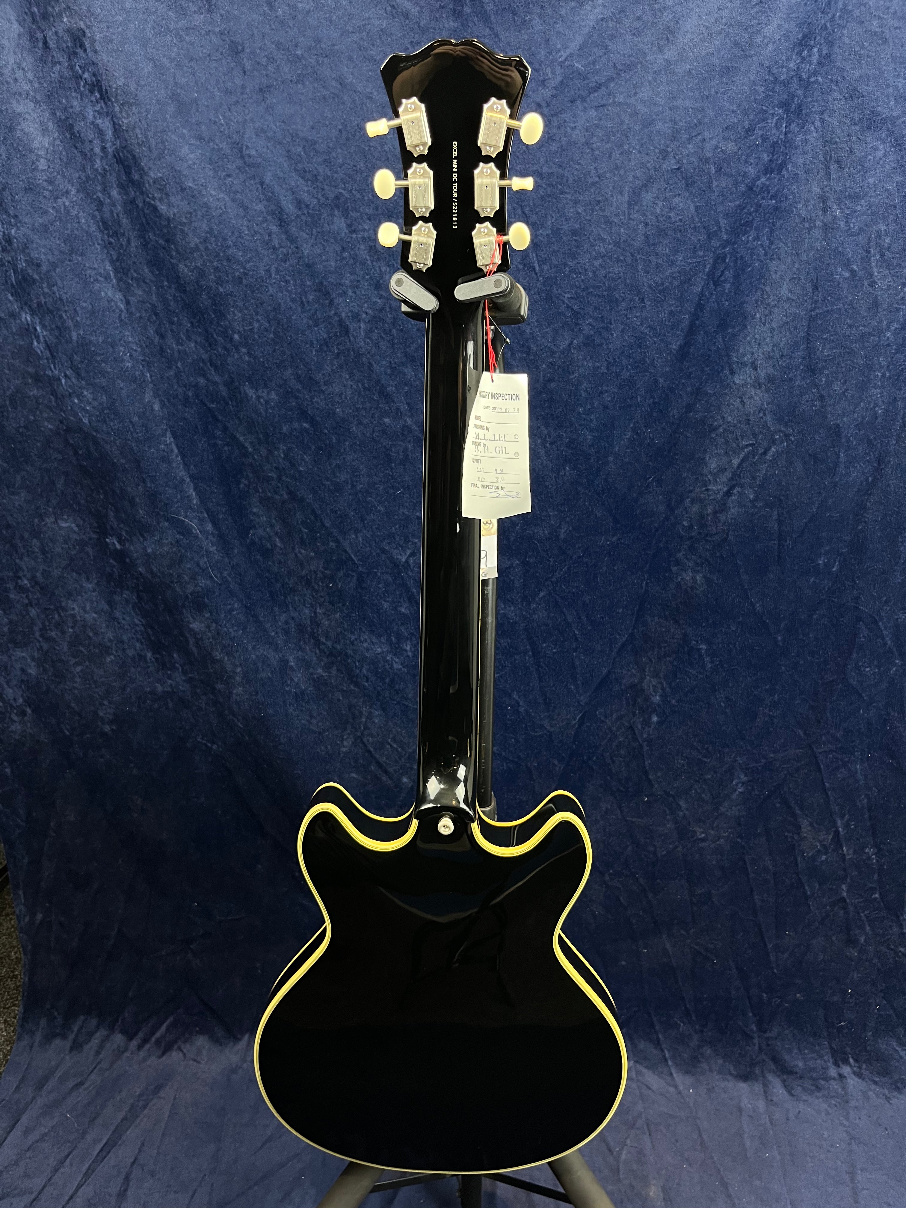 Guitare électrique D'Angelico Excel Mini DC Tour noire - B-stock