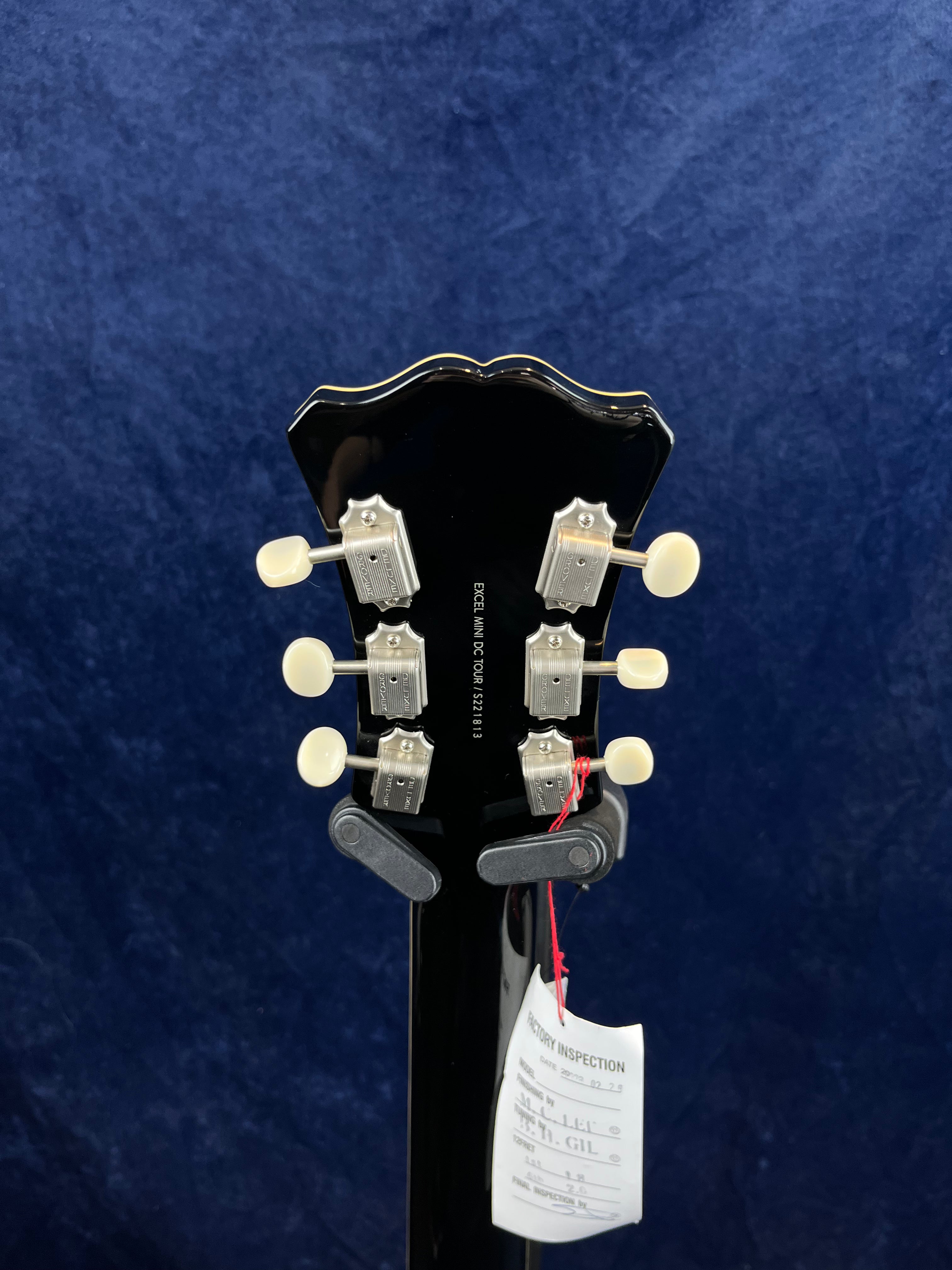 Guitare électrique D'Angelico Excel Mini DC Tour noire - B-stock