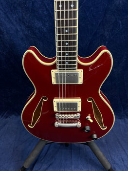D'Angelico Excel Mini DC Tour Electric Guitar in Red B-Stock