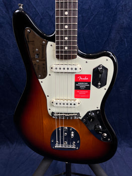 Fender American Professional Jaguar in 3 Tone Sunburst Pre-owned with Case
