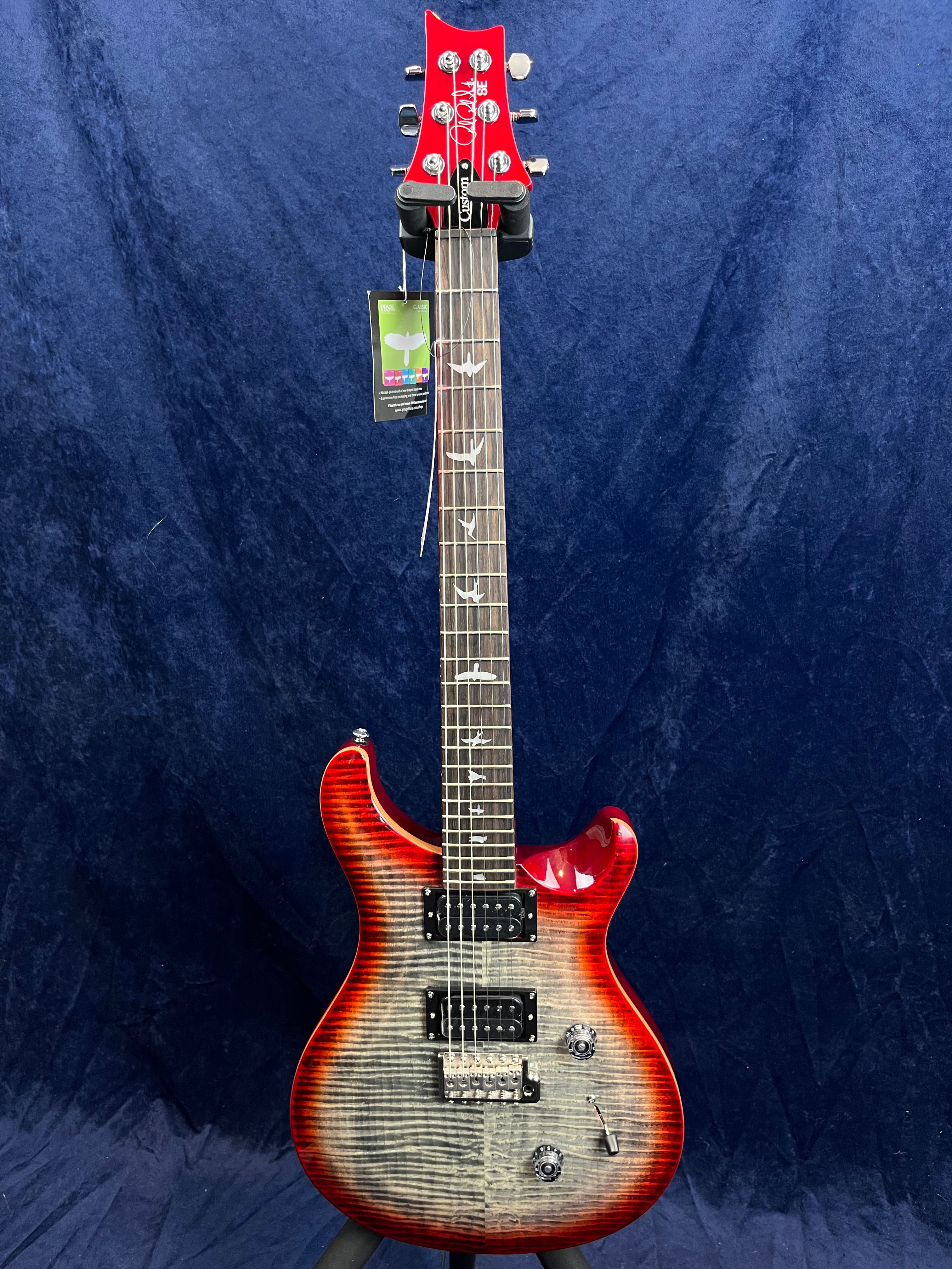 PRS SE Custom 24 Electric Guitar in Charcoal Cherry Burst Ex-Demo