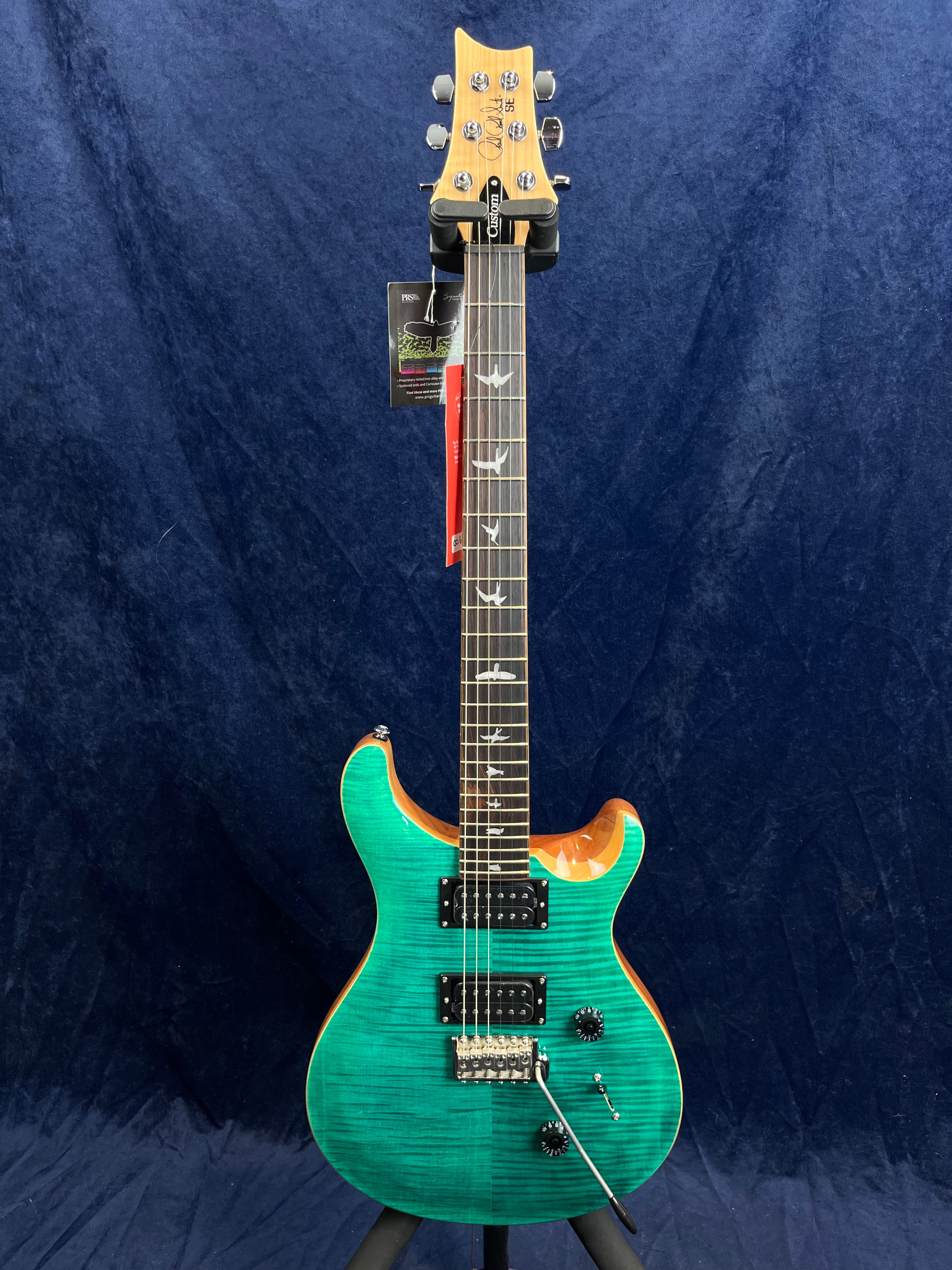 PRS SE Custom 24 Electric Guitar in Turquoise Ex-Demo