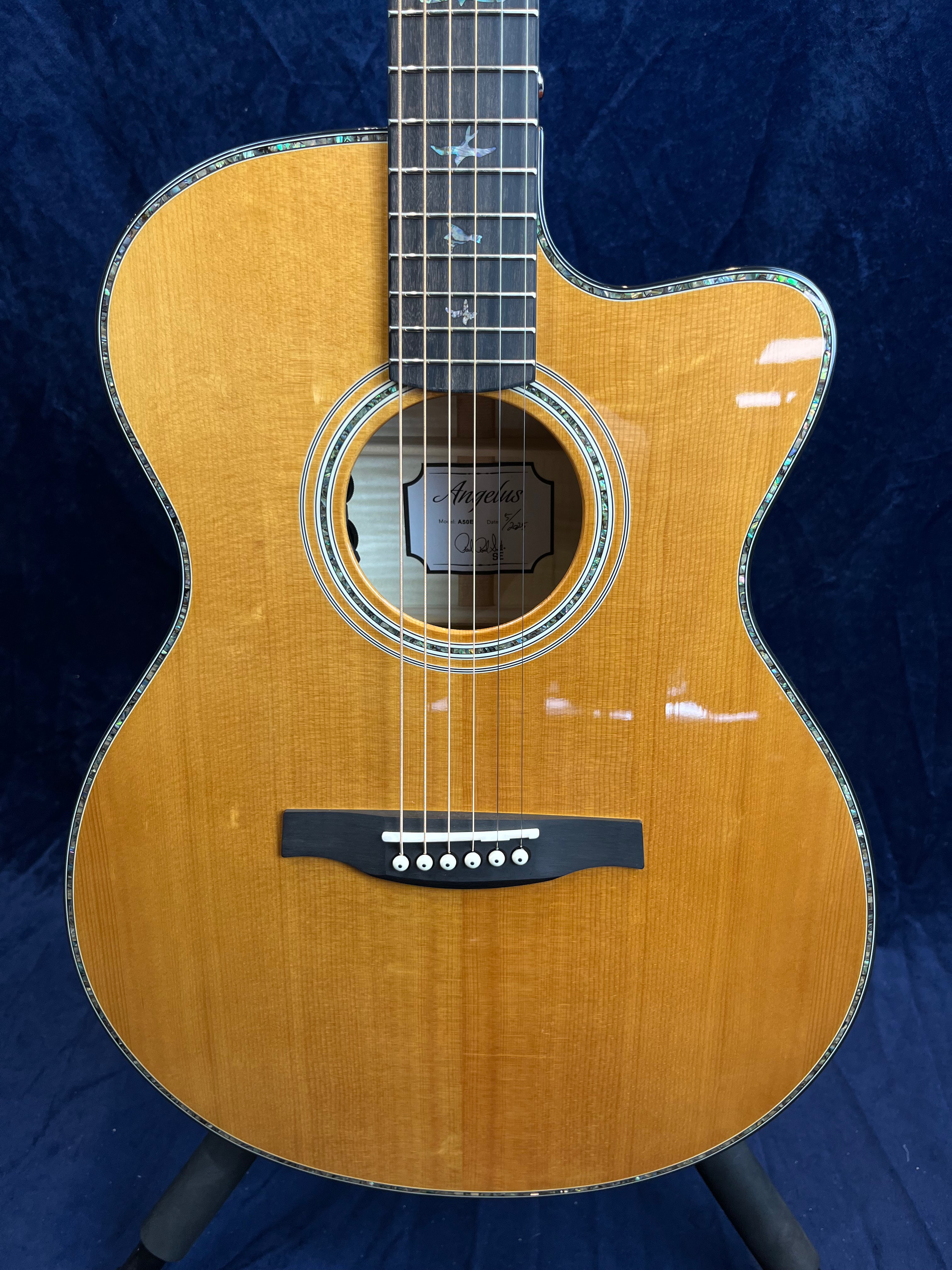PRS SE A50E Angelus Electro Acoustic in Black Gold Ex Demo