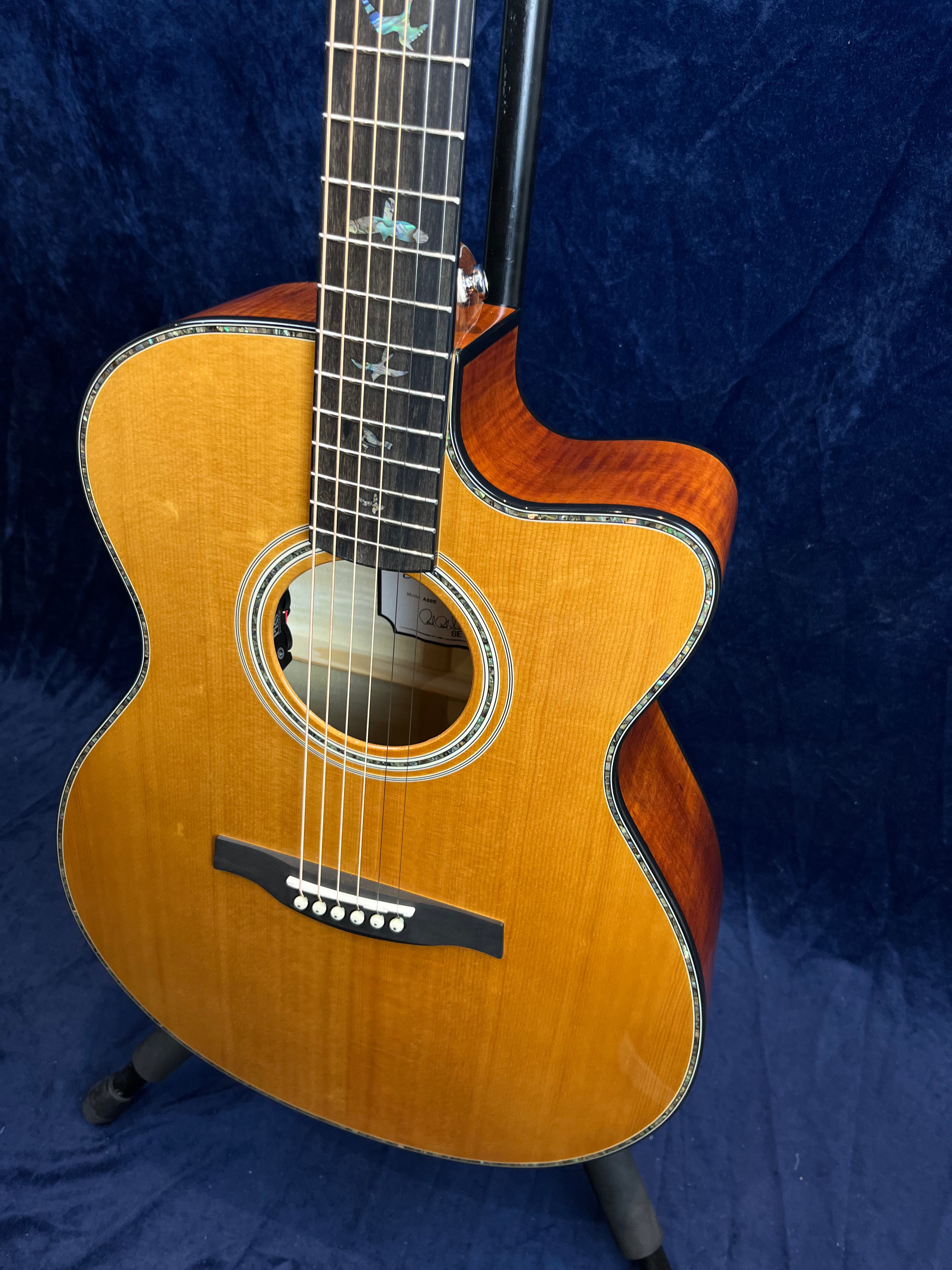 PRS SE A50E Angelus Electro Acoustic in Black Gold Ex Demo