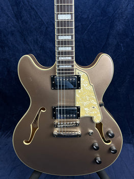 D'Angelico Premier DC Semi-Hollow in Champagne Pre-owned with Bag