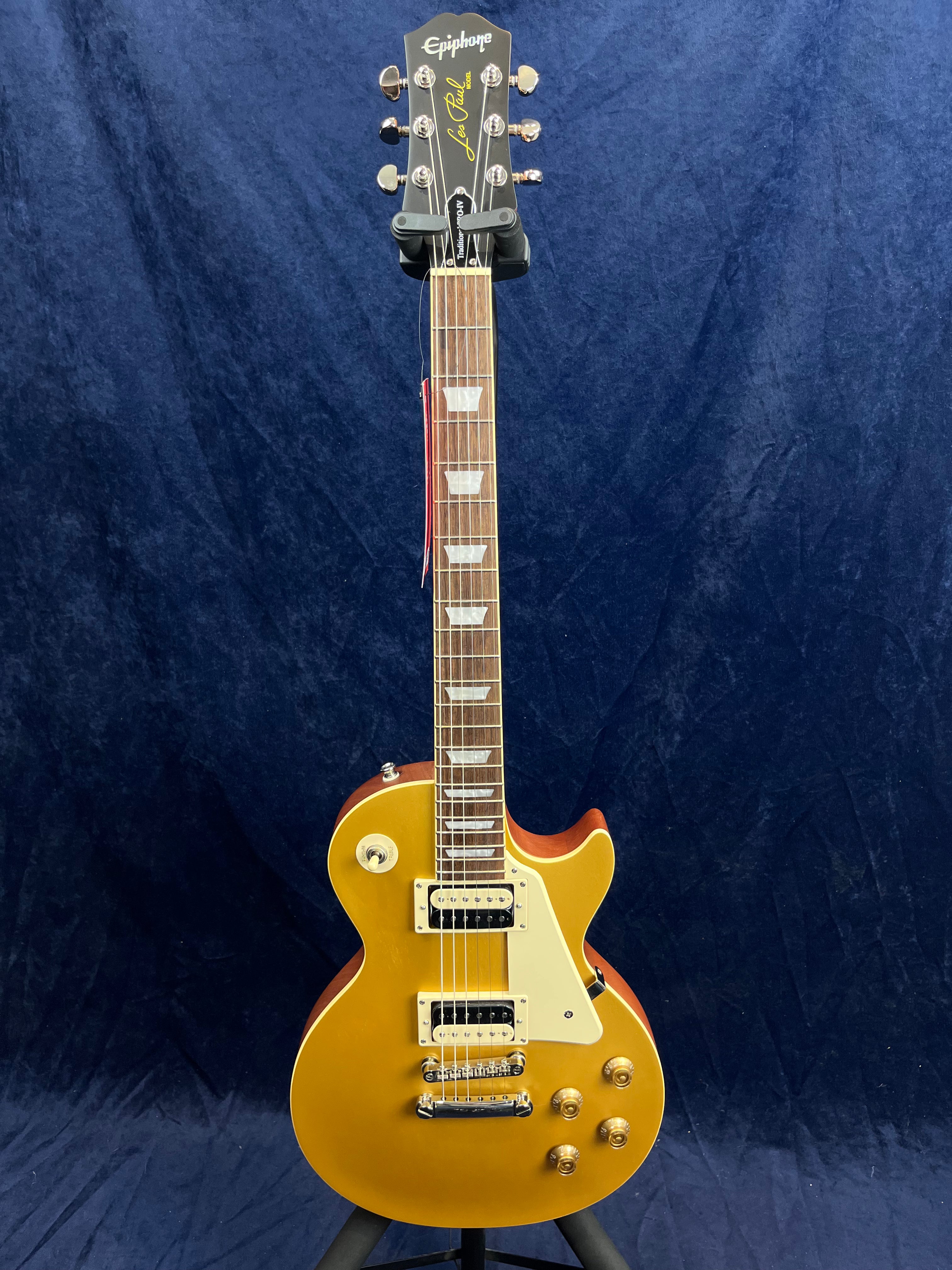 Epiphone Traditional Pro-IV Les Paul in Satin Metallic Gold Pre-owned