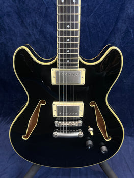 D'Angelico Excel DC Tour Semi-Hollow in Black B-Stock