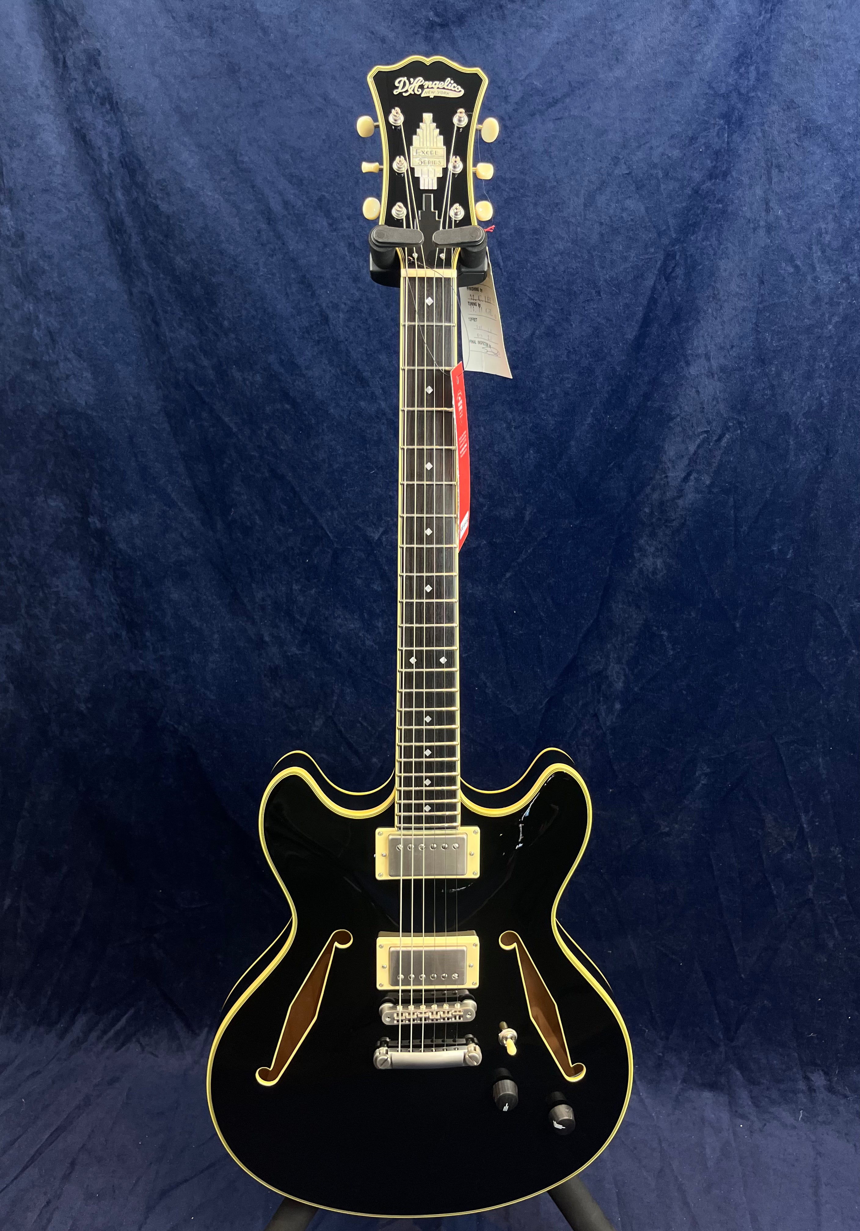 D'Angelico Excel DC Tour Semi-Hollow in Black B-Stock