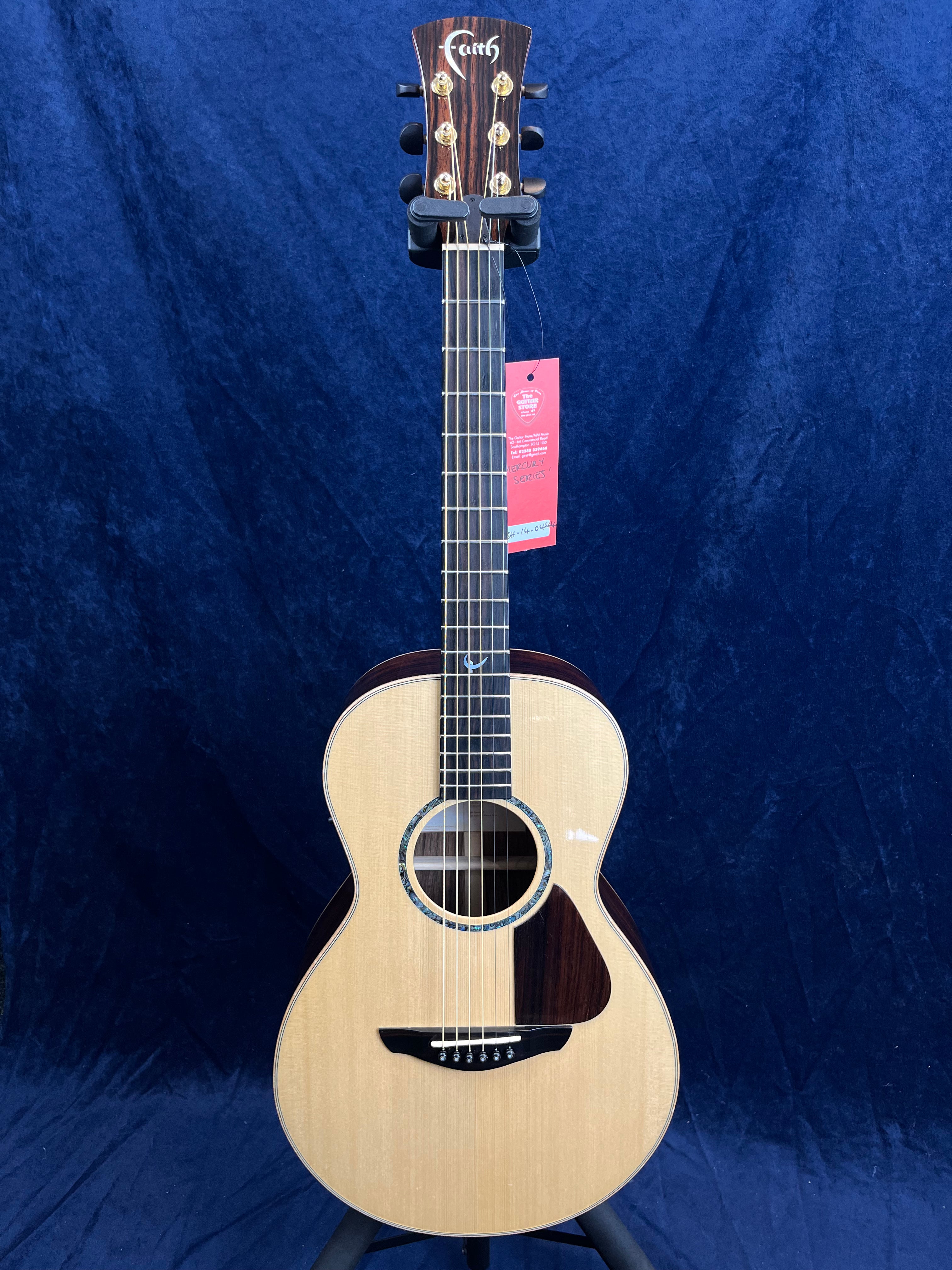Faith FMEHG Mercury Parlour Spruce Rosewood in HiGloss Natural Pre-owned with Case