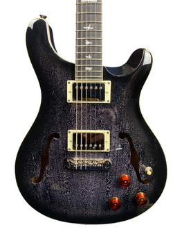 PRS SE Hollowbody Standard Piezo in Dog Hair Smokeburst with Hard Case