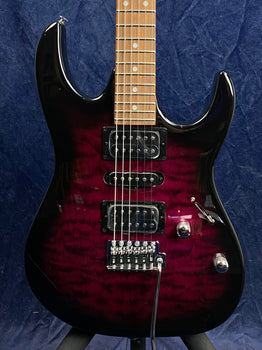 Ibanez GRX70QA-TRB Quilted Maple Art Grain in Transparent Red Burst