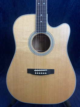 Cort Pure DCF All Solid Electro Acoustic in Natural Satin with Gig Bag