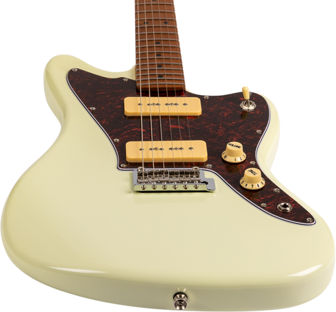 Jet Guitars JJ-300 Offset Electric Guitar P90s in Olympic White