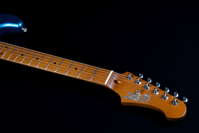 Jet Guitars JS-400 S-Type HSS Electric Guitar in Lake Placid Blue