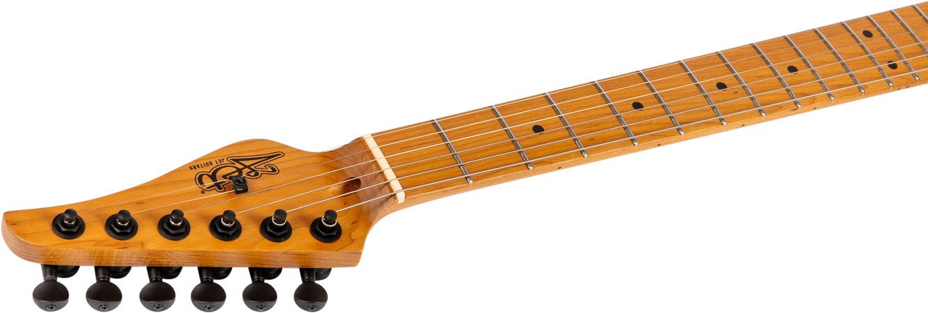 Jet Guitars JS-450 Flame Top Electric Guitar in Trans Blue Black Burst