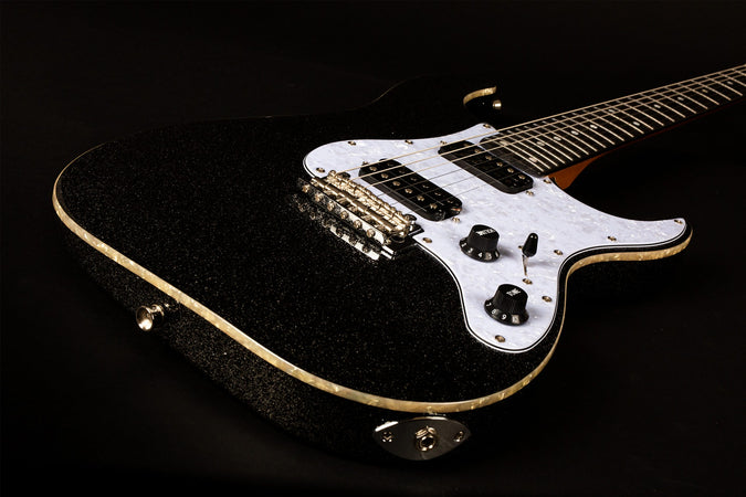 Jet Guitars JS-500 S-Type HH in Black Sparkle