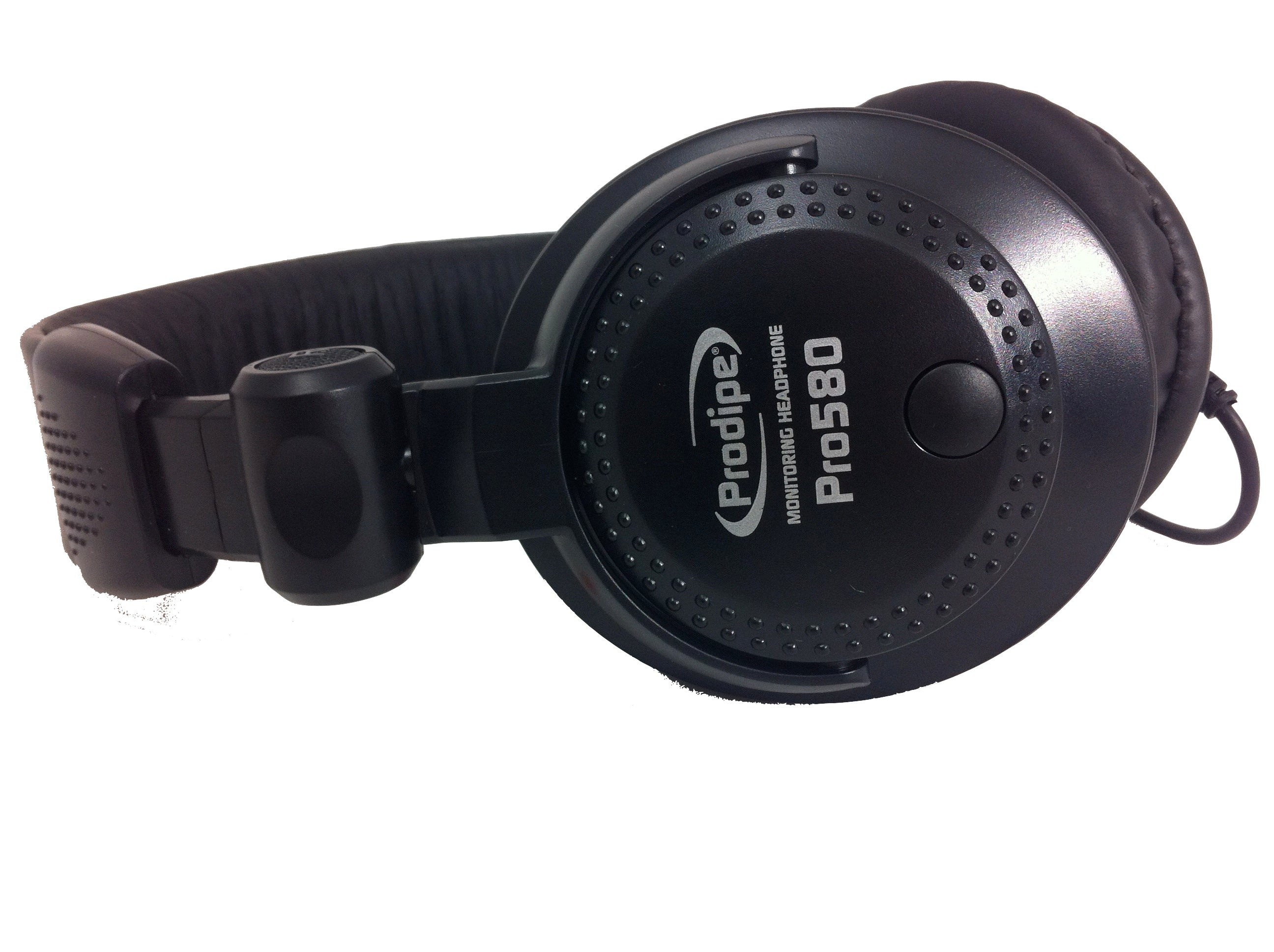 Black over-ear Prodipe Pro580 monitoring headphones with cushioned ear pads and an adjustable headband.