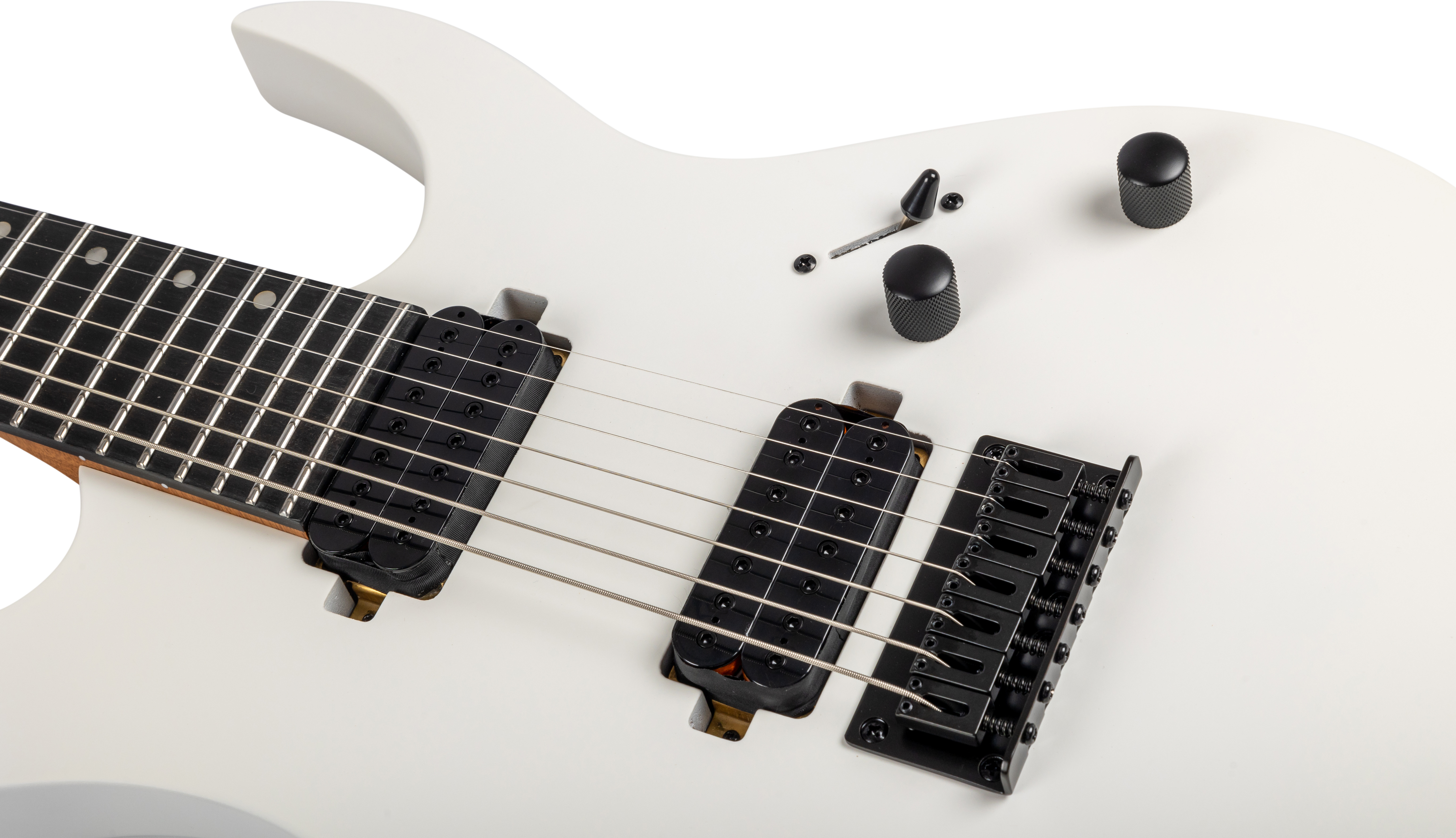 Spira S-407 Electric Guitar HH 7 String in Matt White