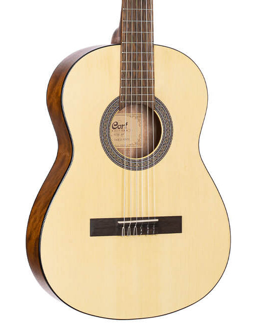 Cort AC70 Guitare Classique 3/4 Pores Ouverts Naturel avec Housse