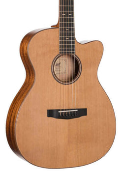 Cort Flow OC All Solid Red Cedar/Mahogany L.R Baggs Anthem in Natural Satin with Case