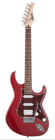 Cort G110 HSS Electric Guitar in Open Pore Black Cherry
