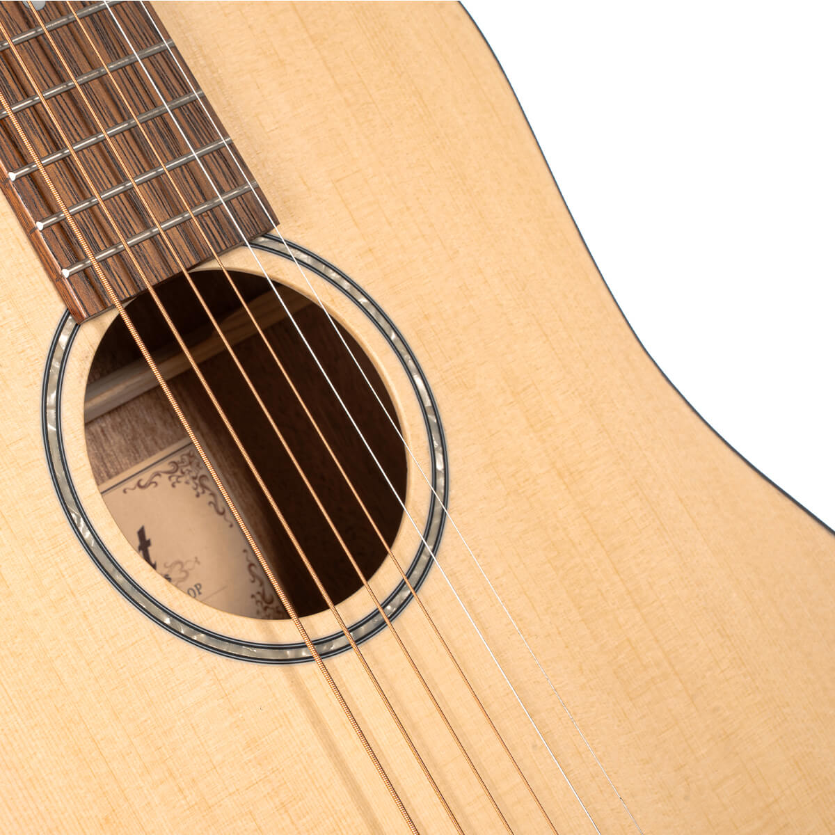 Guitare acoustique Cort AD Mini Short Scale Dreadnought, finition naturelle à pores ouverts