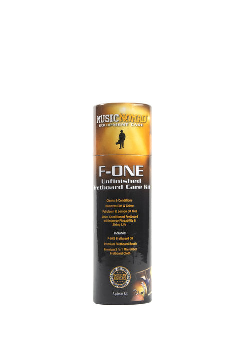 MusicNomad Kit d'entretien de la touche F-One – Huile, brosse et chiffon