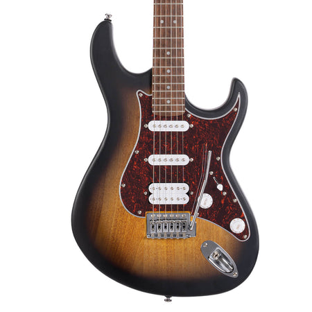 Cort G110 HSS Electric Guitar in Open Pore Sunburst