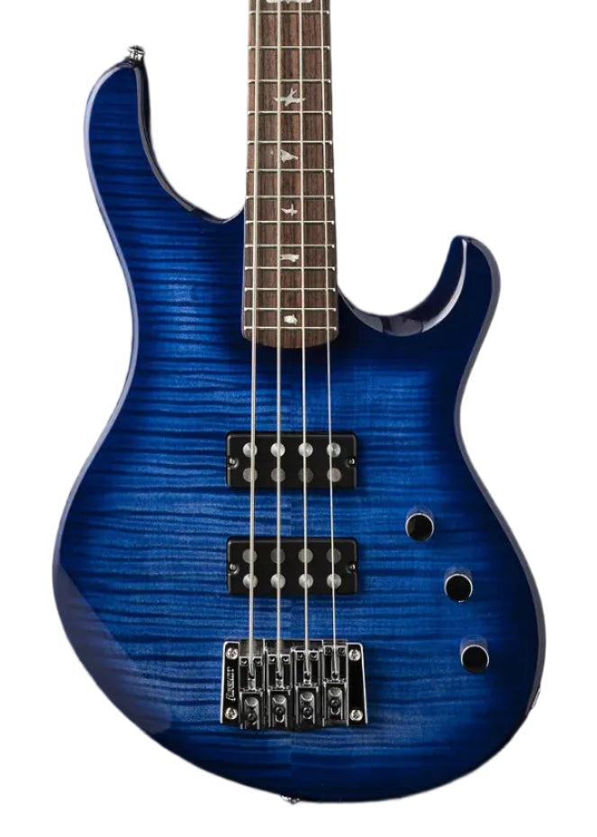 Basse PRS SE Kingfisher en Faded Blue Wraparound Burst, modèle de démonstration