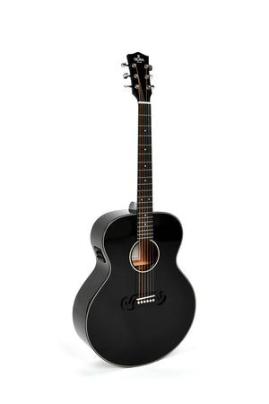 Sigma 1 Series GJM-1E-MFBK Electro Acoustic Guitar in Metallic Flake Black