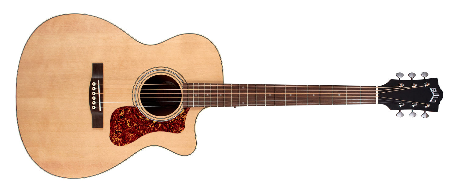 Guild OM-240CE Orchestre Archback Pan Coupé Électro en Finition Naturel Satiné