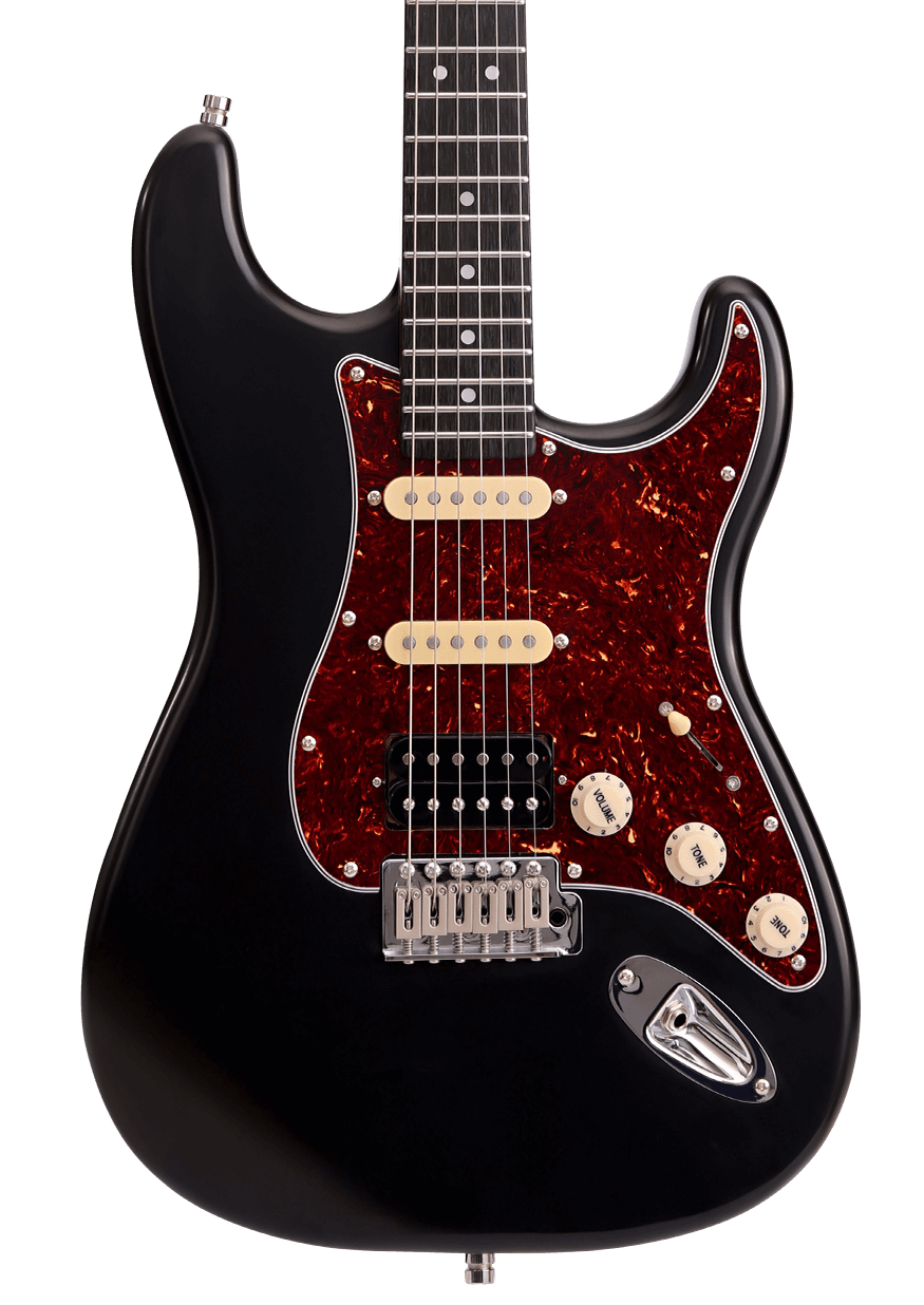 Patina PS-4 S-Type Electric Guitar in Black