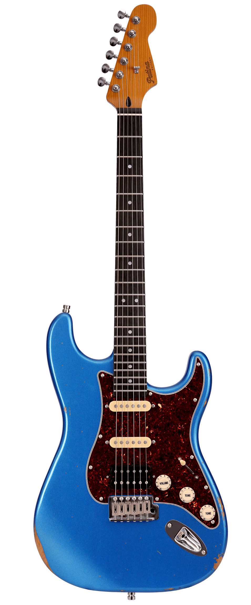 Patina PS-7 S-Type Electric Guitar in Lake Placid Blue Relic