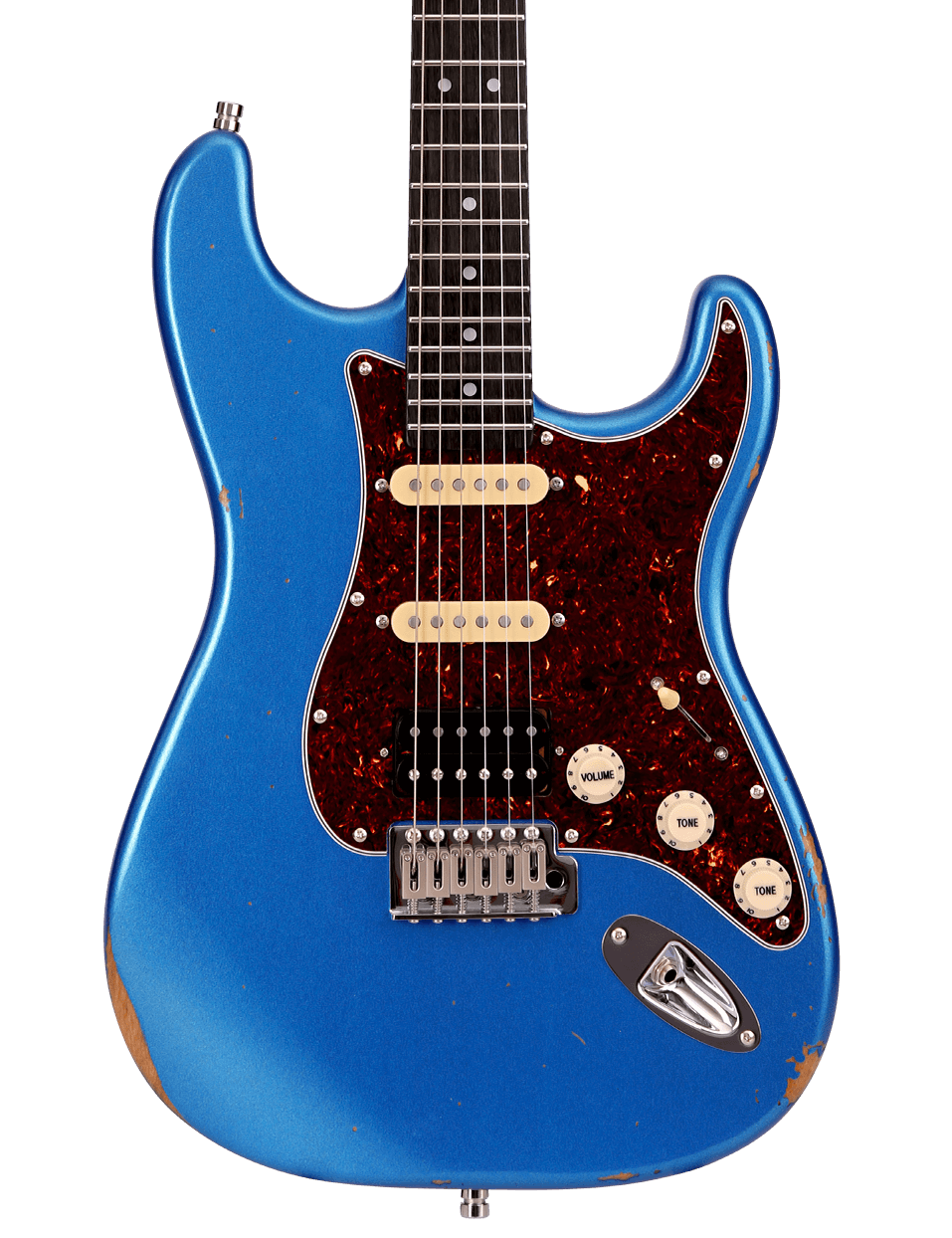 Patina PS-7 S-Type Electric Guitar in Lake Placid Blue Relic