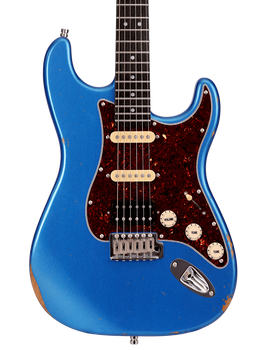 Patina PS-7 S-Type Electric Guitar in Lake Placid Blue Relic