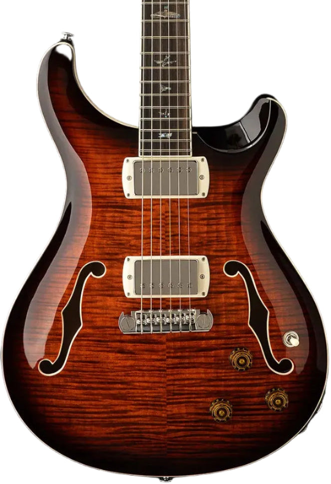PRS SE Hollowbody II Piezo en Orange Tiger Smokeburst (modèle d'exposition)