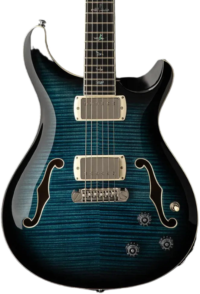 PRS SE Hollowbody II Piezo en Peacock Blue Smokeburst (Ex-démo)
