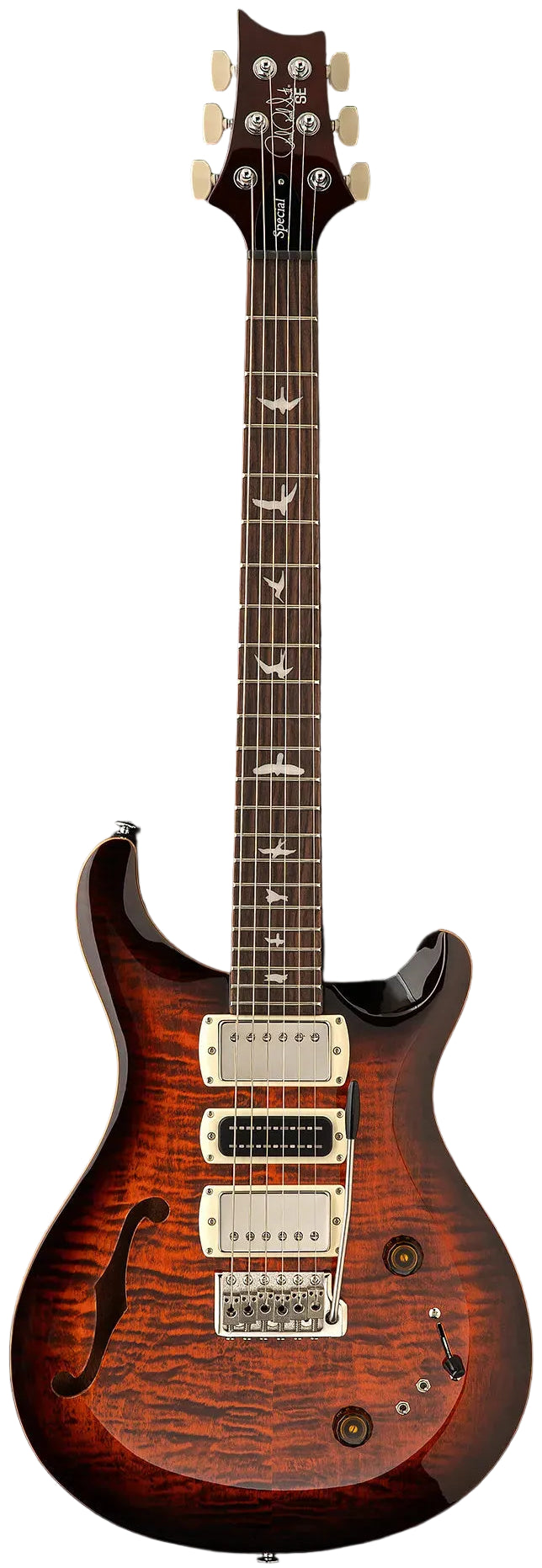 PRS SE Special Semi-Hollow Orange Tiger Smokeburst Ex Demo