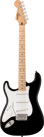 Squier Sonic Stratocaster Left Handed Maple Neck in Black