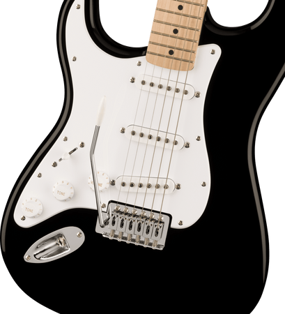 Squier Sonic Stratocaster Left Handed Maple Neck in Black